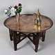 93  cm Ø  Antique ottoman orient Islamic  Hammer Engraved Copper table Tea table side table Tray from Afghanistan  No-HH - HH22A