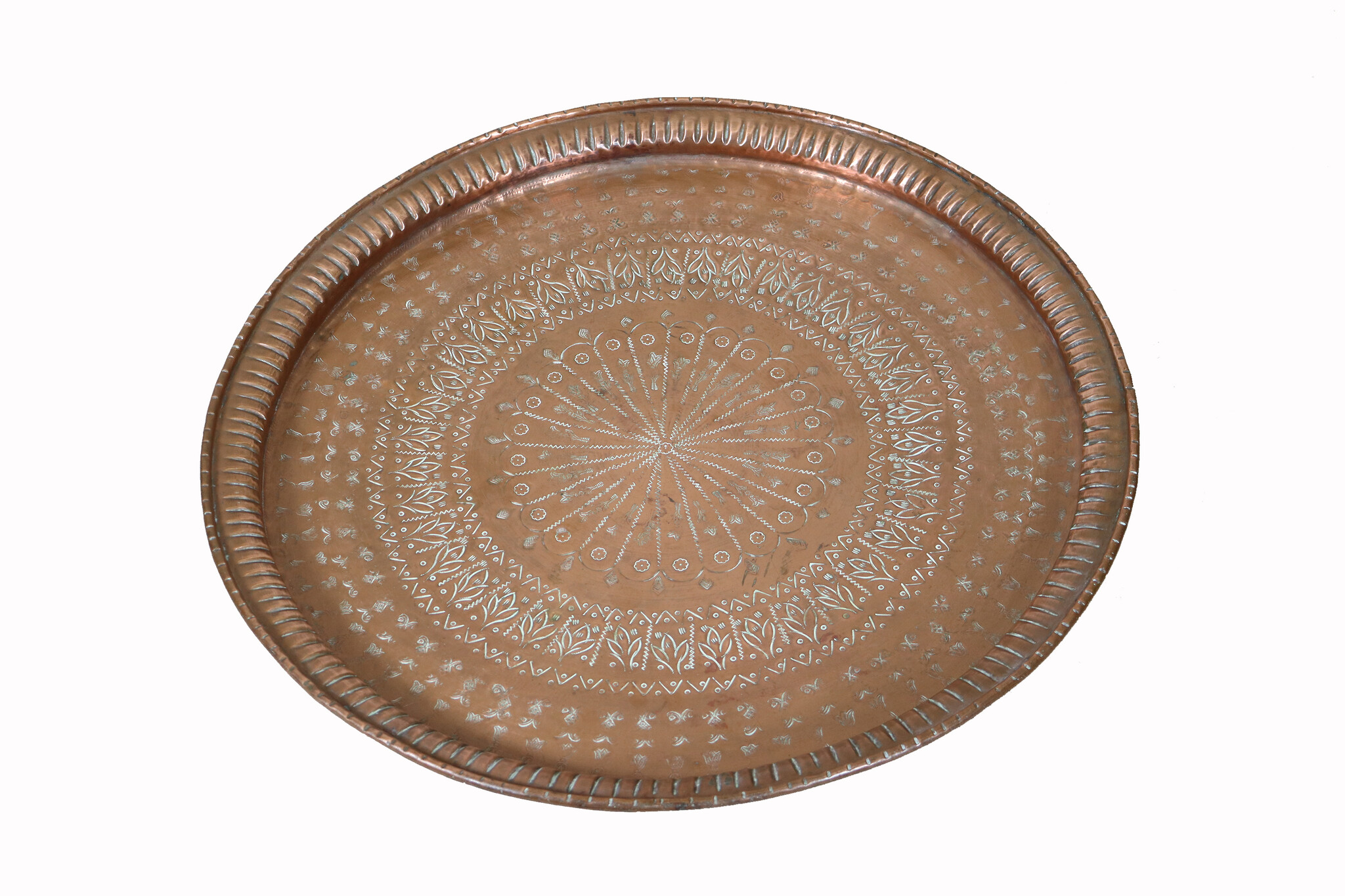 75 cm Ø  osmanisch ägyptisch marokkanisch orient Kupfer tablett Teetisch beisteltisch Afghanistan   Nr:HH - HH22B