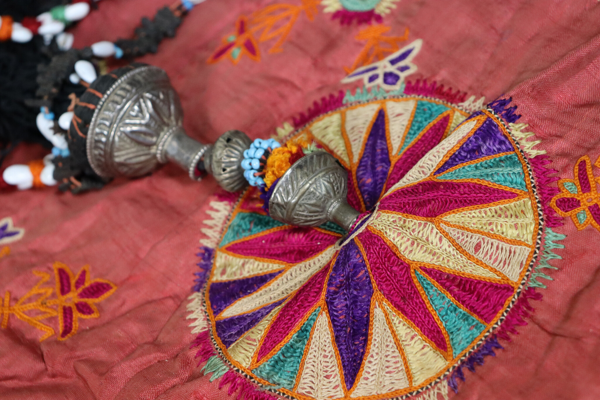 hand embroidered banjara groom wedding headdress Sindh Pakistan. No:23/B