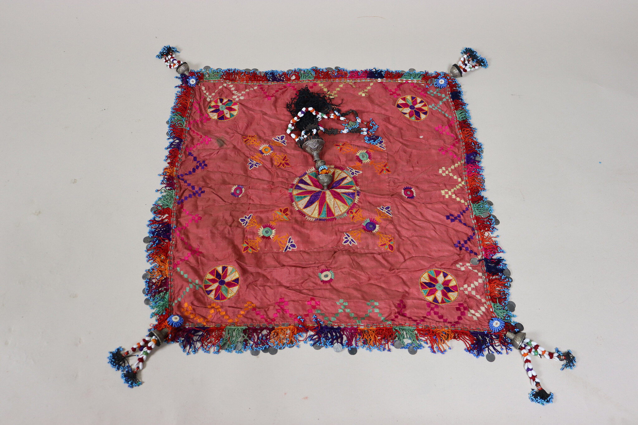 hand embroidered banjara groom wedding headdress Sindh Pakistan. No:23/B