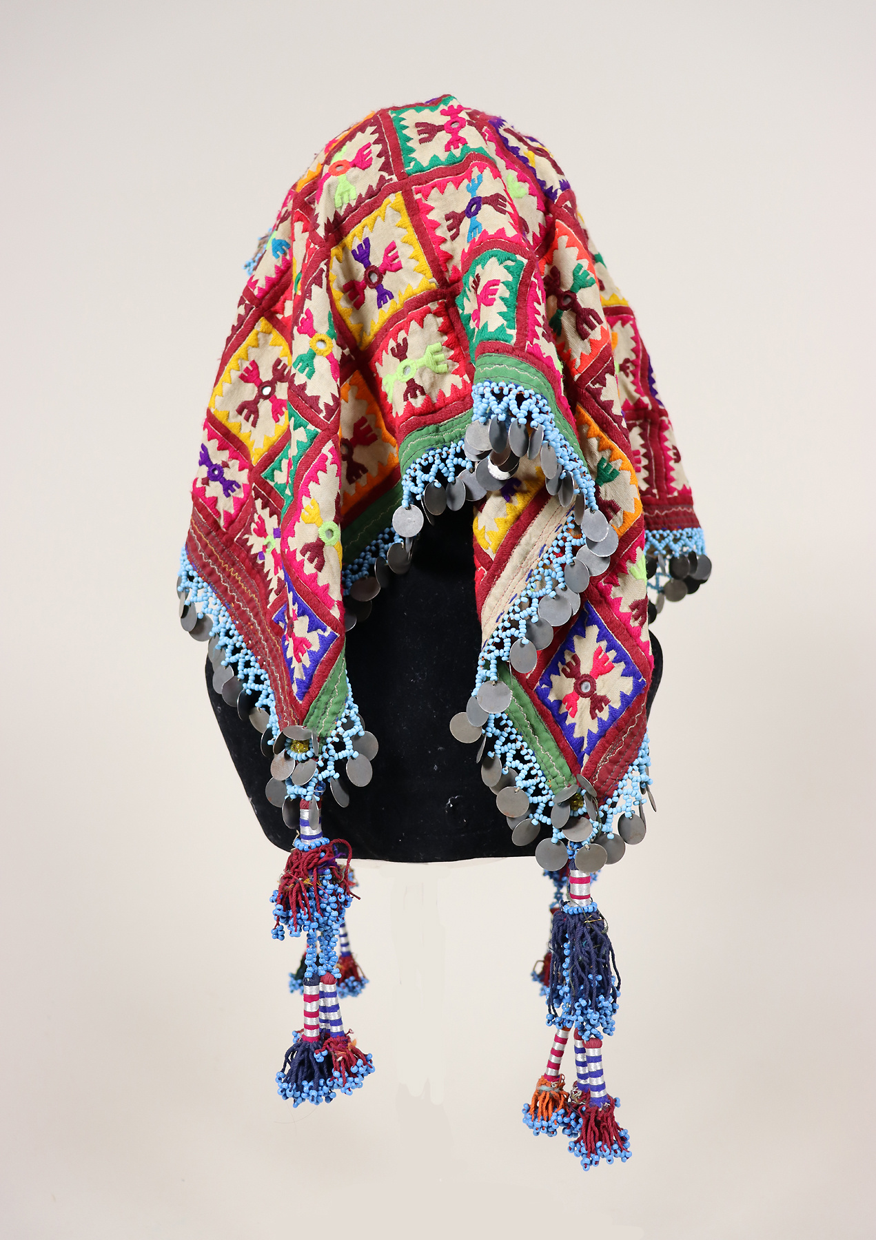 hand embroidered banjara groom wedding headdress Sindh Pakistan. No:23/F