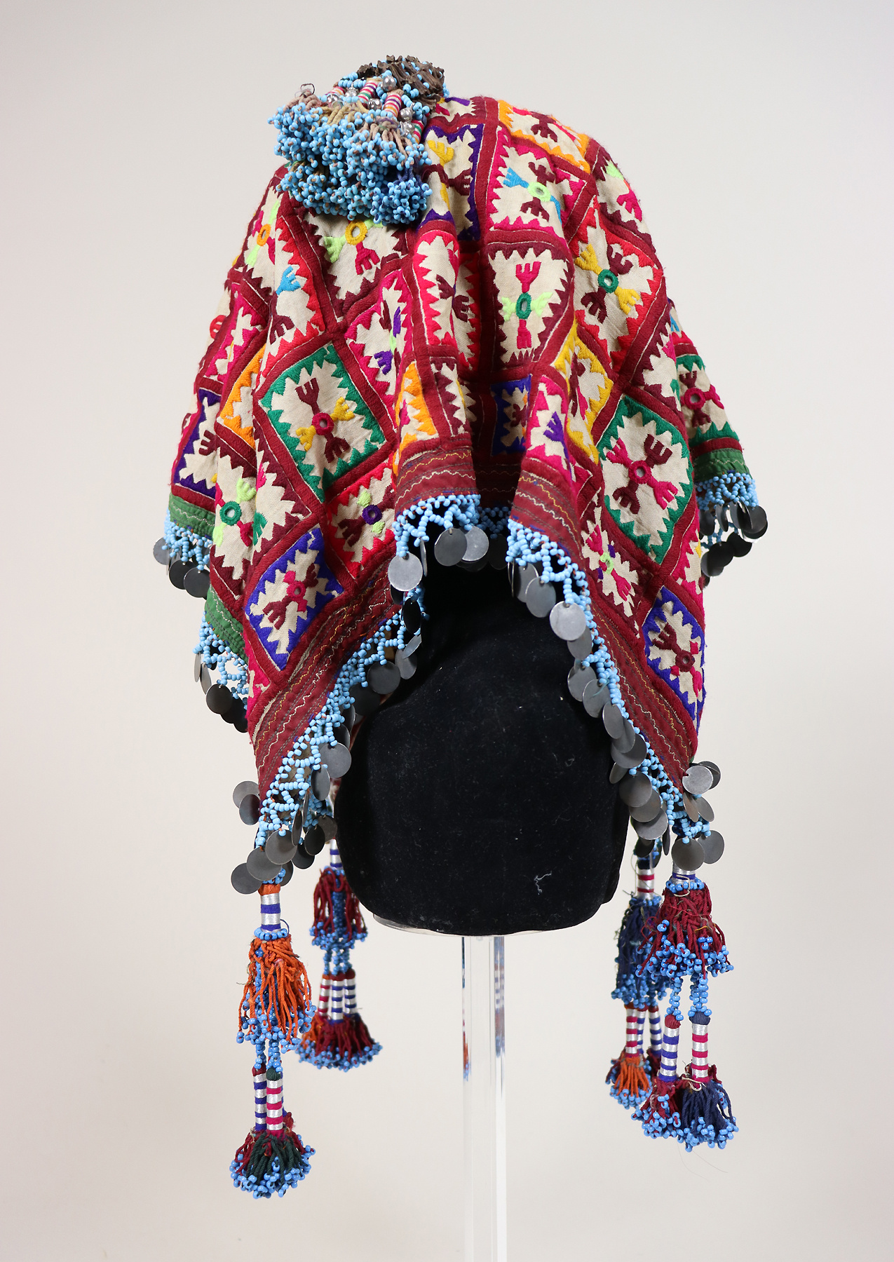 hand embroidered banjara groom wedding headdress Sindh Pakistan. No:23/F