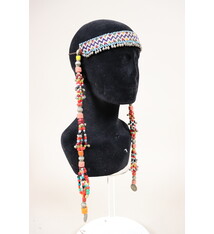 antique handmade vintage glass beads nomadic Afghan Tribal Dancing head jewelry headdress of nomadic woman Afghanistan Pakistan No:23B