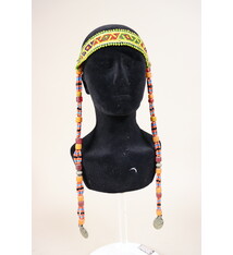 antique handmade vintage glass beads nomadic Afghan Tribal Dancing head jewelry headdress of nomadic woman Afghanistan Pakistan No:23 C