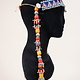 antik Afghan Nomaden orientalische tribal bellydance Kopfschmuck Glas perllen und münzen Afghanistan und Pakistan Nr:23C