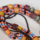 antik Afghan Nomaden orientalische tribal bellydance Kopfschmuck Glas perllen und münzen Afghanistan und Pakistan Nr:23C