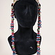 antique handmade vintage glass beads nomadic Afghan Tribal Dancing head jewelry headdress of nomadic woman Afghanistan Pakistan No:23 D