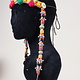 antique handmade vintage glass beads nomadic Afghan Tribal Dancing head jewelry headdress of nomadic woman Afghanistan Pakistan No:23 F