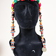 antik Afghan Nomaden orientalische tribal bellydance Kopfschmuck Glas perllen und münzen Afghanistan und Pakistan Nr:23 F