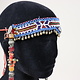 antik Afghan Nomaden orientalische tribal bellydance Kopfschmuck Glas perllen und münzen Afghanistan und Pakistan Nr:23G