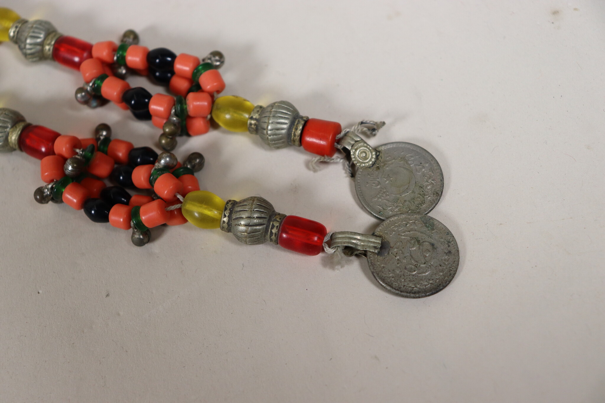 antique handmade vintage glass beads nomadic Afghan Tribal Dancing head jewelry headdress of nomadic woman Afghanistan Pakistan No:23H