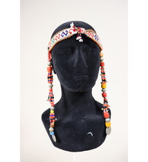 antique handmade vintage glass beads nomadic Afghan Tribal Dancing head jewelry headdress of nomadic woman Afghanistan Pakistan No:23 J