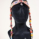 antique handmade vintage glass beads nomadic Afghan Tribal Dancing head jewelry headdress of nomadic woman Afghanistan Pakistan No:23 J