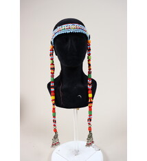 antique handmade vintage glass beads nomadic Afghan Tribal Dancing head jewelry headdress of nomadic woman Afghanistan Pakistan No:23 K