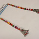 antique handmade vintage glass beads nomadic Afghan Tribal Dancing head jewelry headdress of nomadic woman Afghanistan Pakistan No:23K