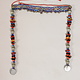 antik Afghan Nomaden orientalische tribal bellydance Kopfschmuck Glas perllen und münzen Afghanistan und Pakistan Nr:23L