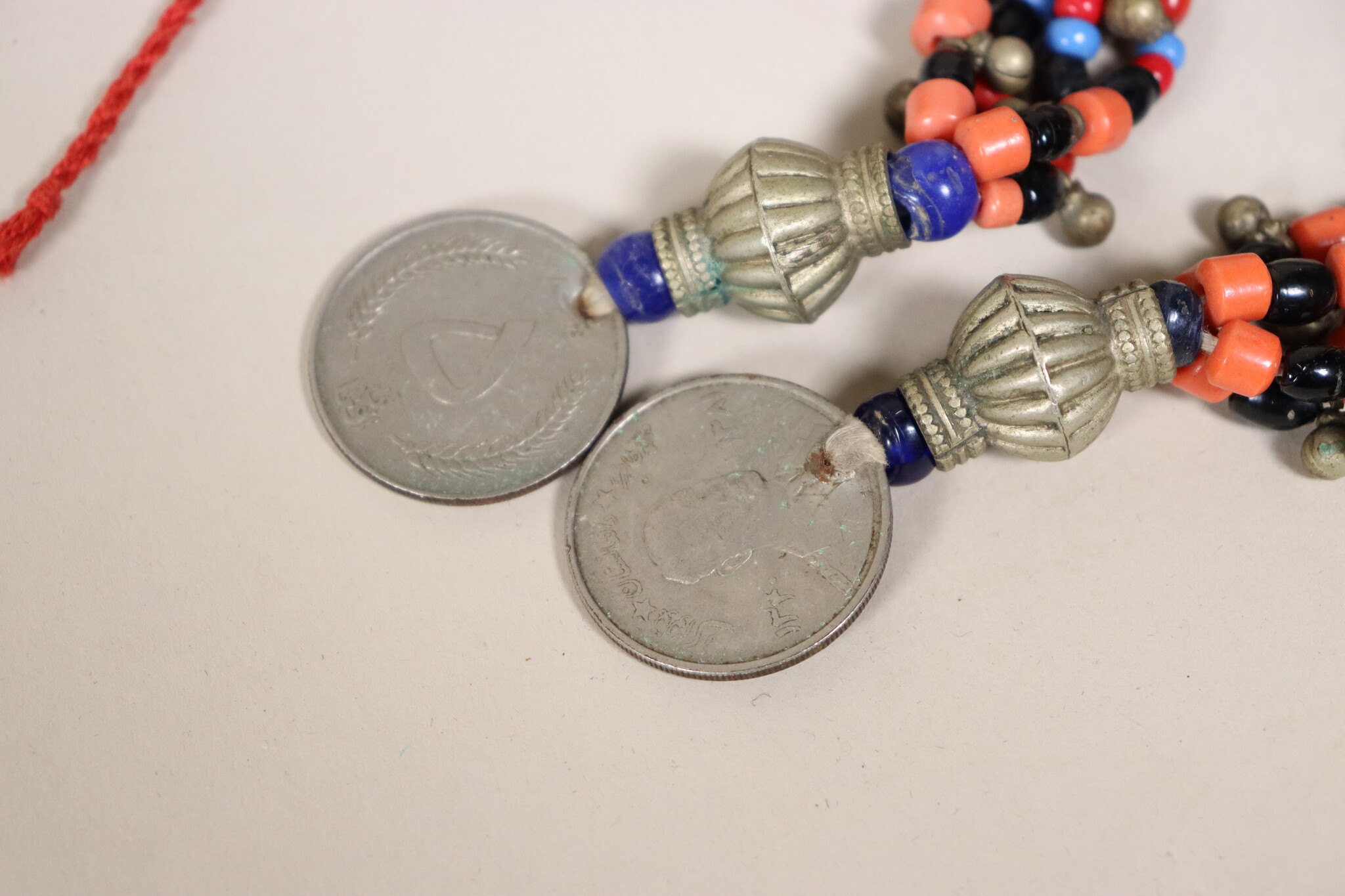 antique handmade vintage glass beads nomadic Afghan Tribal Dancing head jewelry headdress of nomadic woman Afghanistan Pakistan No:23L