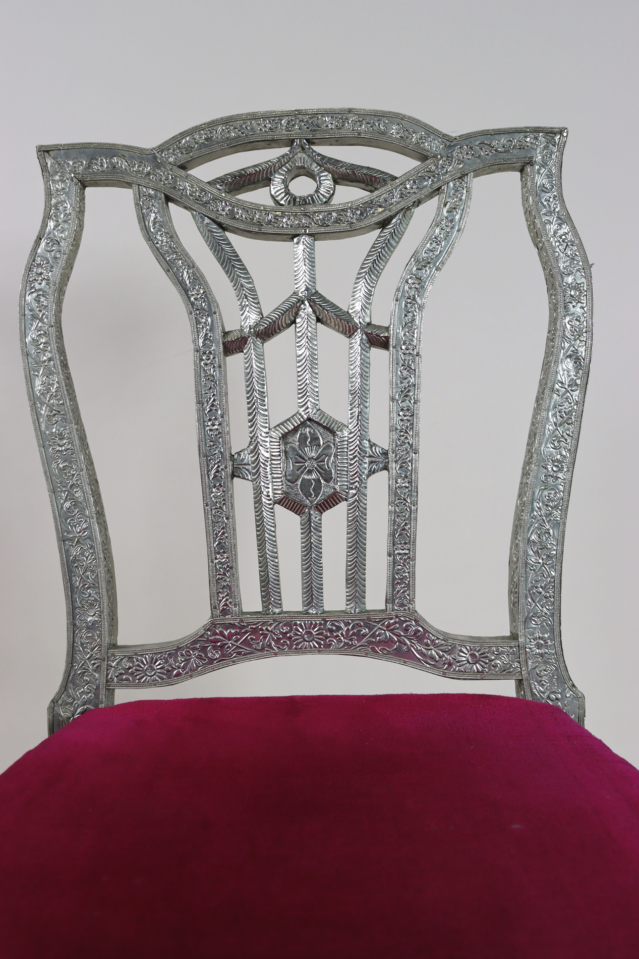 Anglo-Indian silvered side chair 23/B