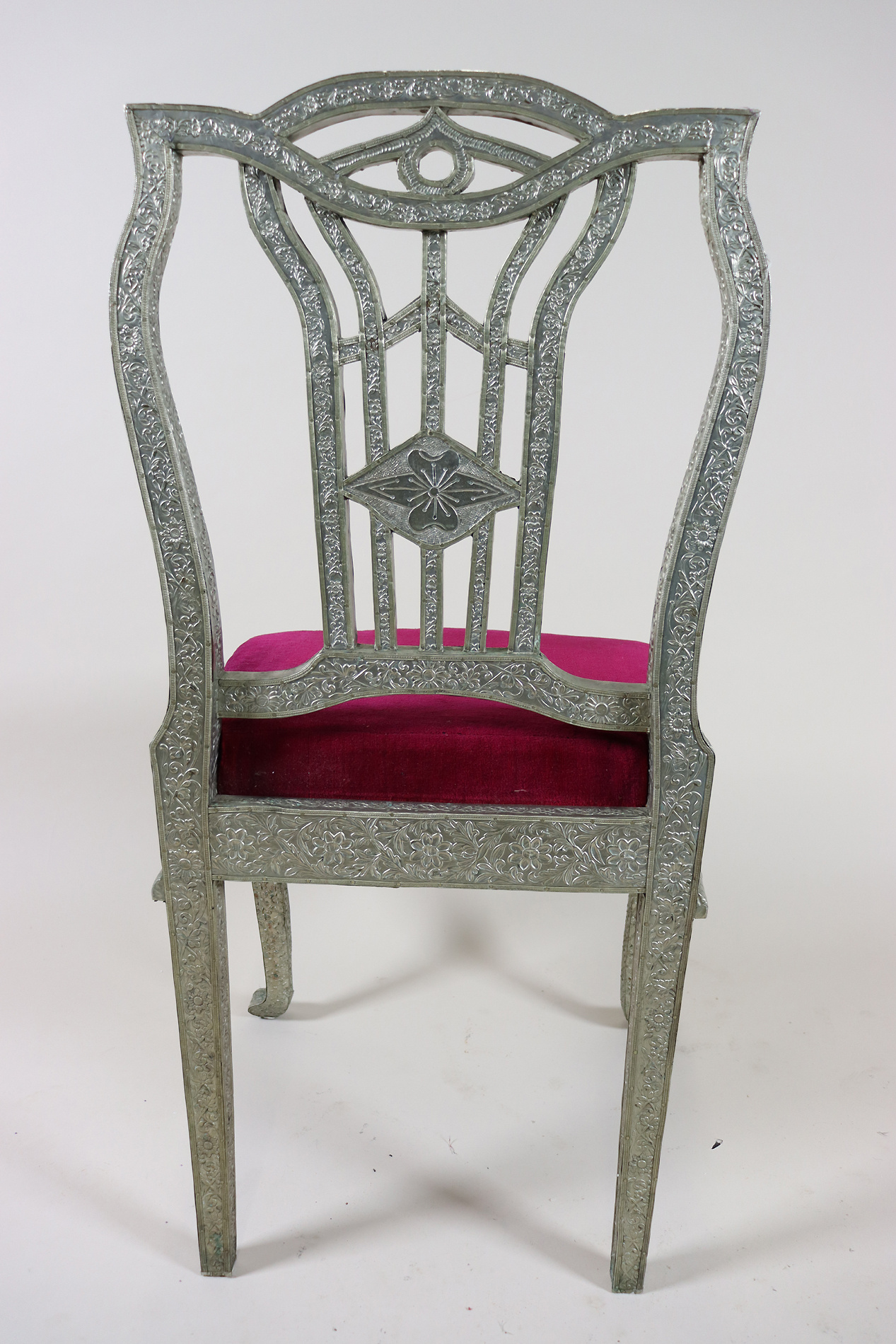 Anglo-Indian silvered side chair 23/B