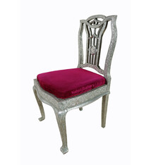 Anglo-Indian silvered side chair 23/B