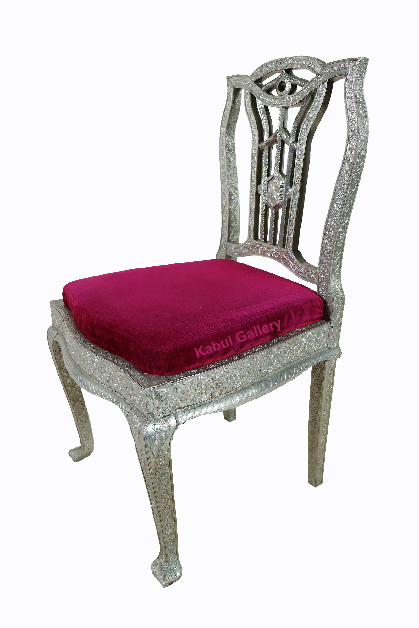 Anglo-Indian silvered side chair 23/B