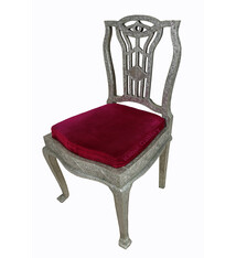 Anglo-Indian silvered side chair 23/A
