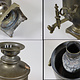 Antique Imperial Russian Tula charcoal Brass Samovar withe 8 medals stamp No:23/A