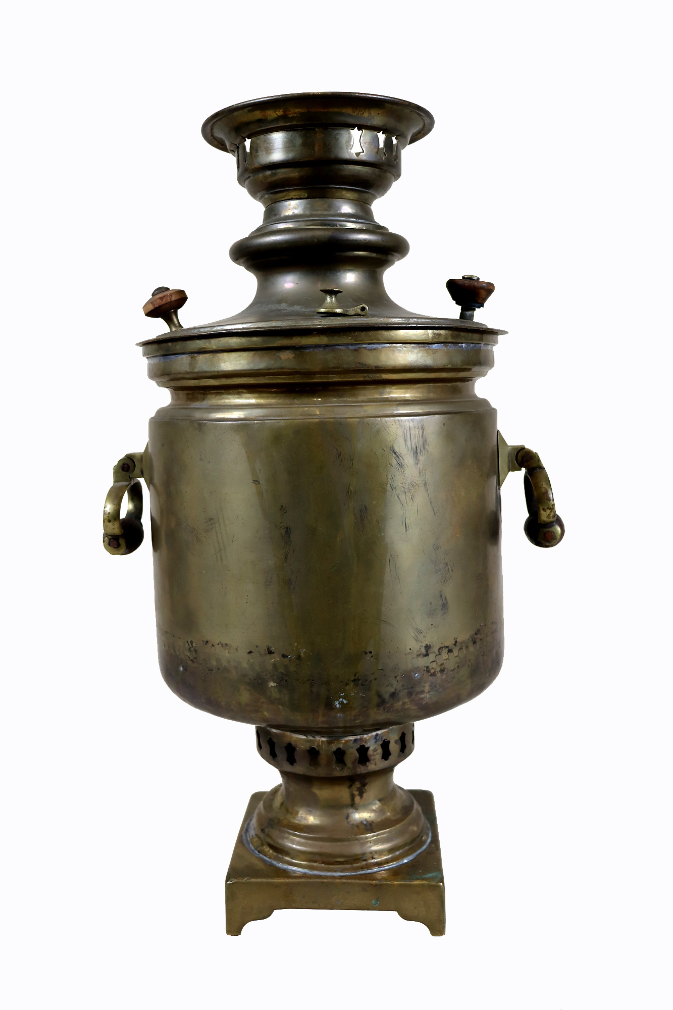 Antique Imperial Russian Tula charcoal Brass Samovar withe 8 medals stamp No:23/A