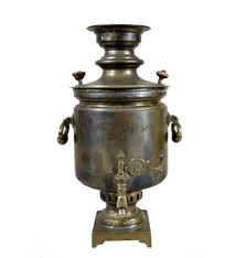 Antique Imperial Russian Tula charcoal Brass Samovar withe 8 medals stamp No:23/A