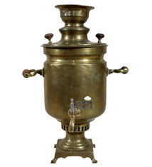 Antique Imperial Russian Tula charcoal Brass Samovar withe 18 medals stamp No:23/B