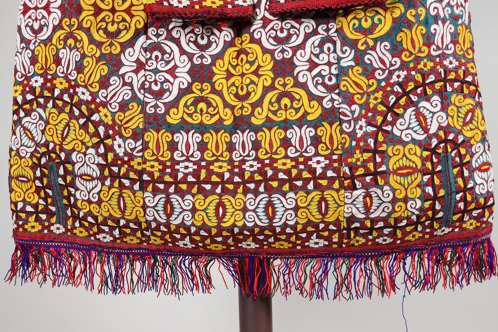 antique silk hand embroidered nomadic Turkmen Uzbek Afghan Ethnic Chapan coat Chirpy Turkmen Tekke Chyrpy Paranja  WL-2