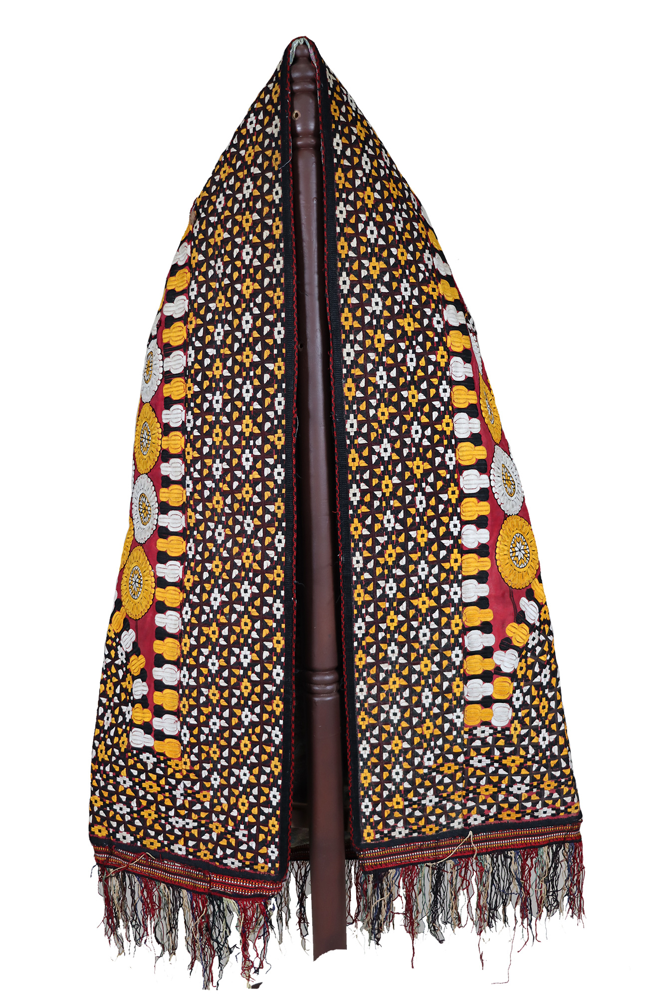 antique silk hand embroidered nomadic Turkmen Uzbek Afghan Ethnic Chapan coat Chirpy Turkmen Tekke Chyrpy Paranja  WL-3