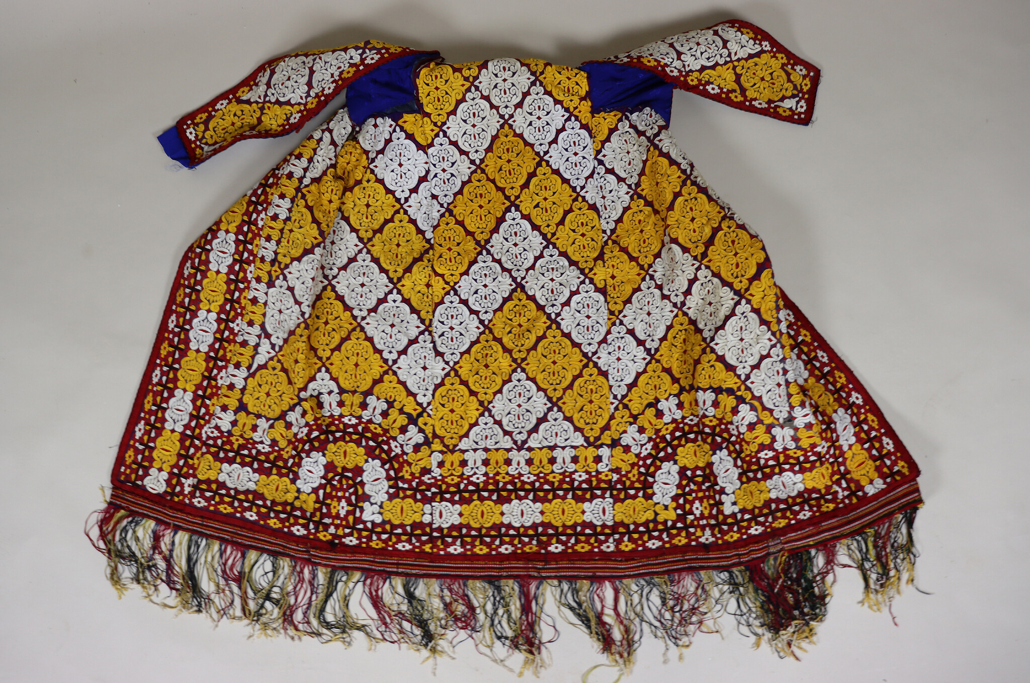 antique silk hand embroidered nomadic Turkmen Uzbek Afghan Ethnic Chapan coat Chirpy Turkmen Tekke Chyrpy Paranja  WL-4