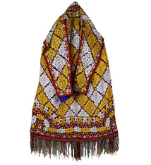antique silk hand embroidered nomadic Turkmen Uzbek Afghan Ethnic Chapan coat Chirpy Turkmen Tekke Chyrpy Paranja  WL-4