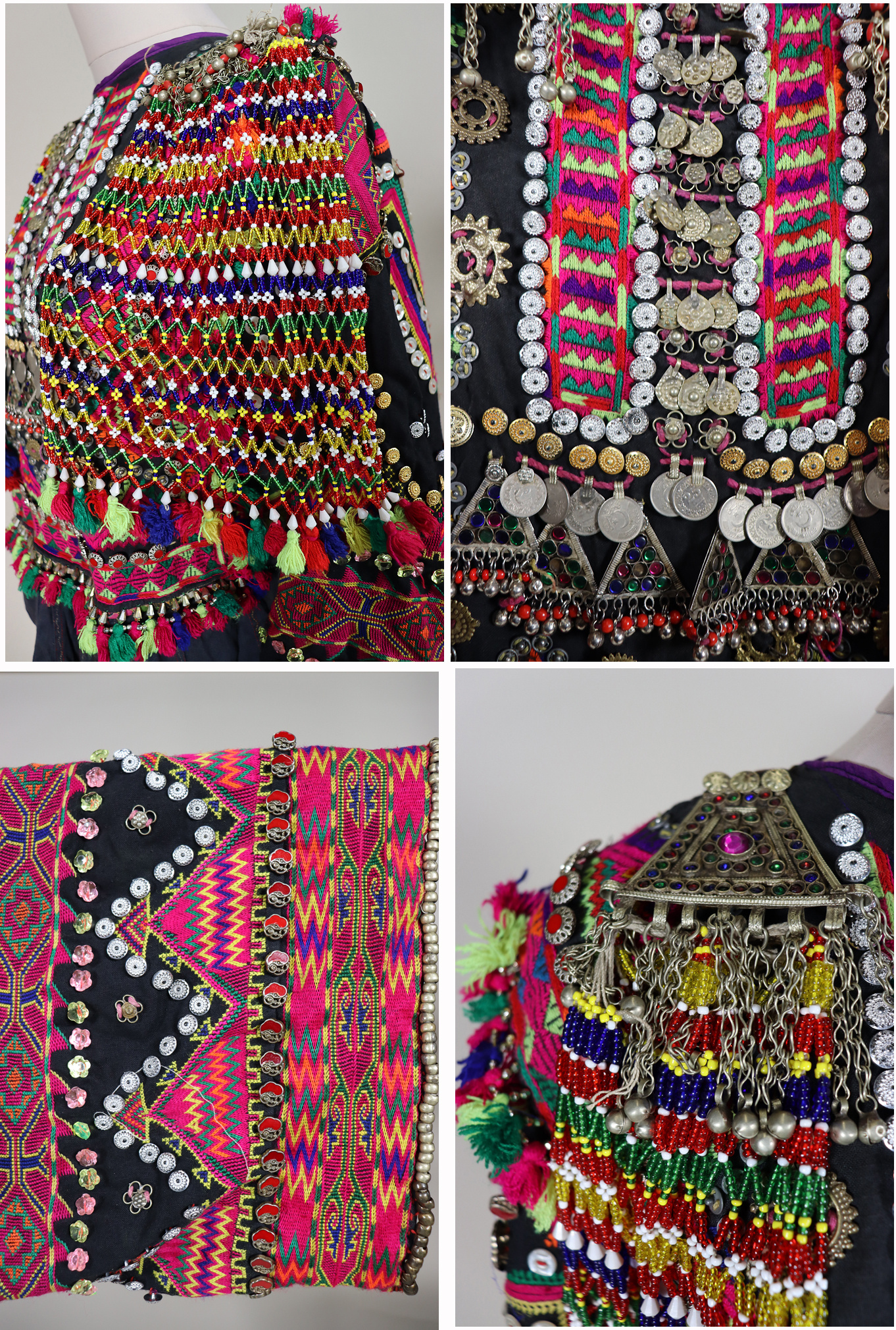 antique original Pakistan Afghanistan nuristan kohistan swat Woman embroidered Dress jumlo No:WL24/C