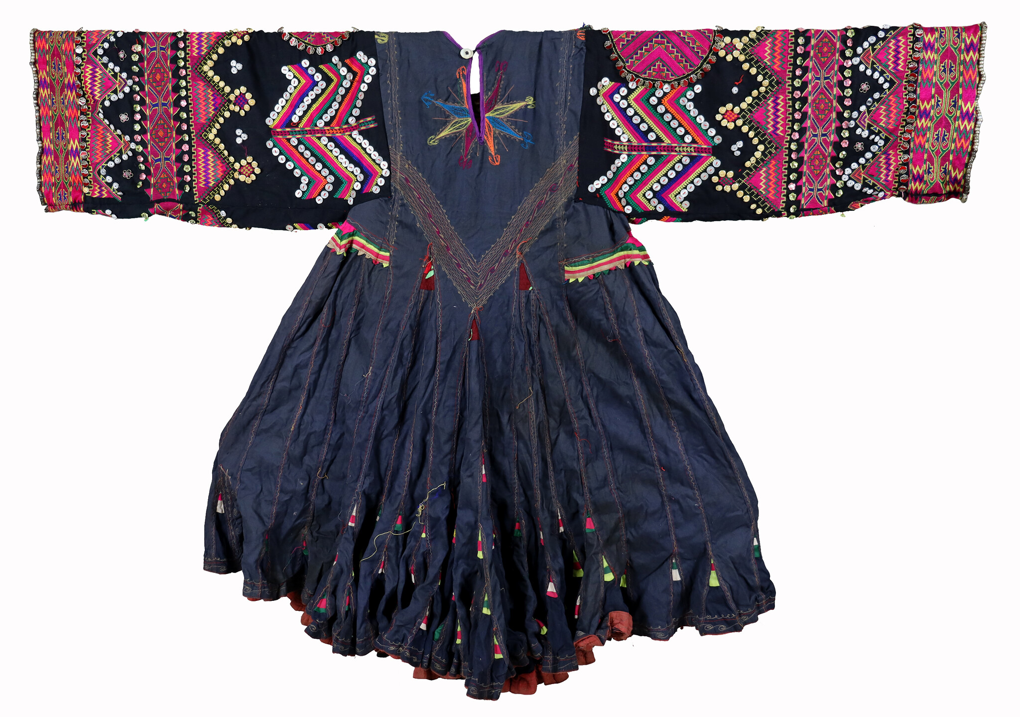 antique original Pakistan Afghanistan nuristan kohistan swat Woman embroidered Dress jumlo No:WL24/C