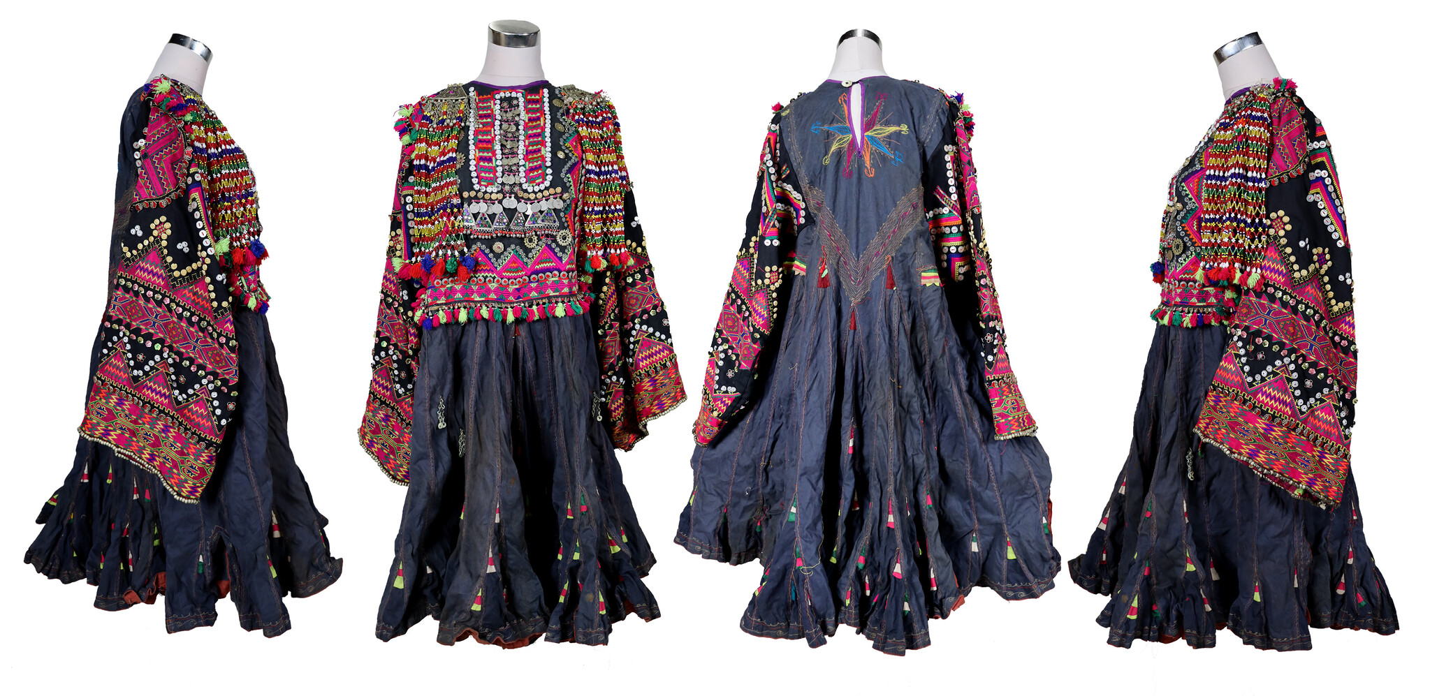 antique original Pakistan Afghanistan nuristan kohistan swat Woman embroidered Dress jumlo No:WL24/C