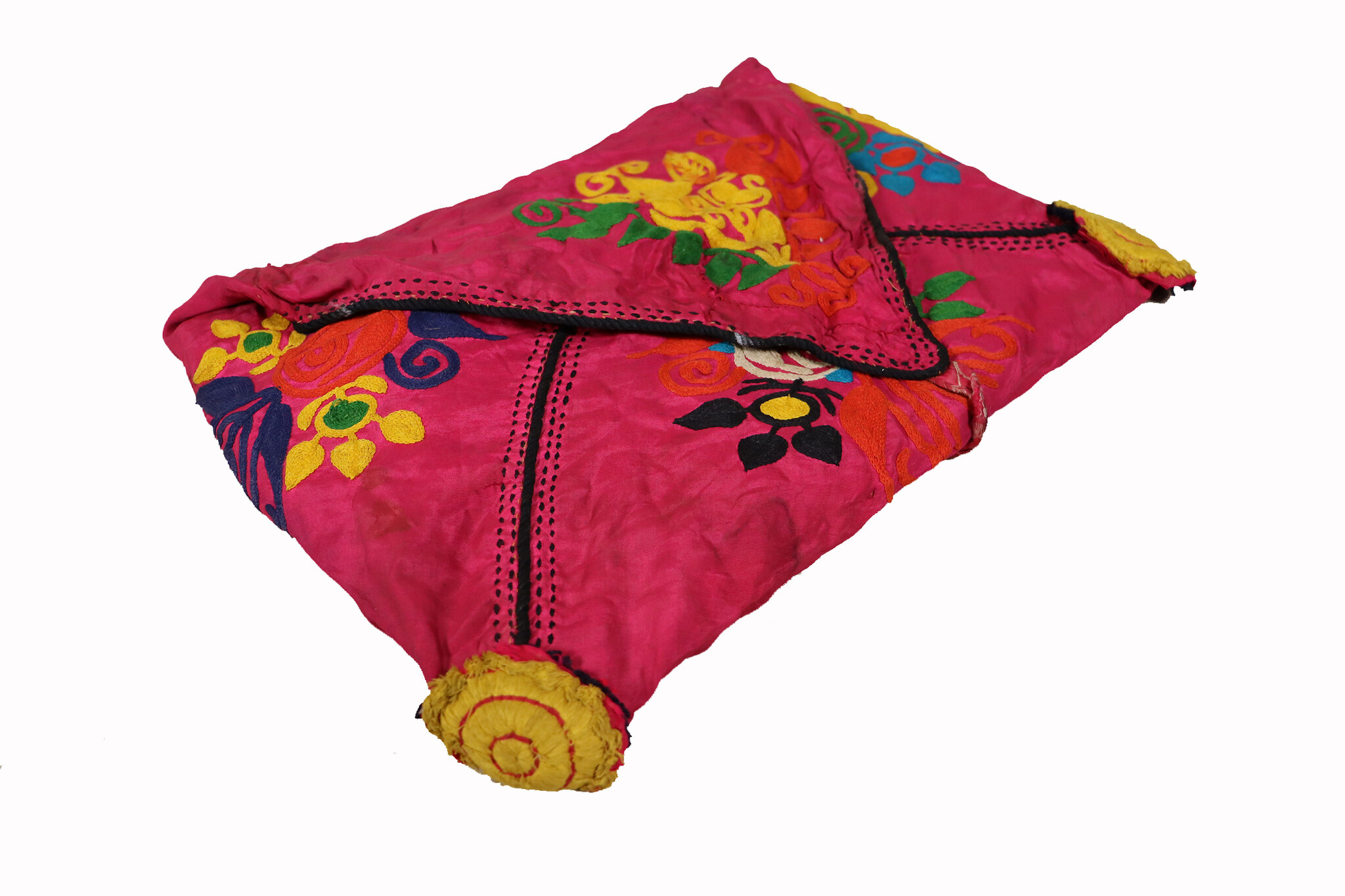 Antique Islamic Vintage tribal silk embroidery Quran Quranbag koranbag Embroidered Bag, Dowry bag Southwest Pakistan sindh Pouch Bokche 23B