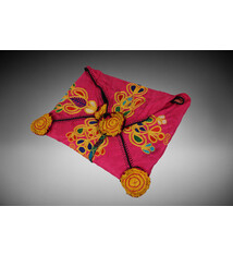 Antik islamische Korantasche seide handbestikt zusani koran quran Tasche Brottasche (Bokche) Mitgift Taschen aus Sindh Pakistan23D