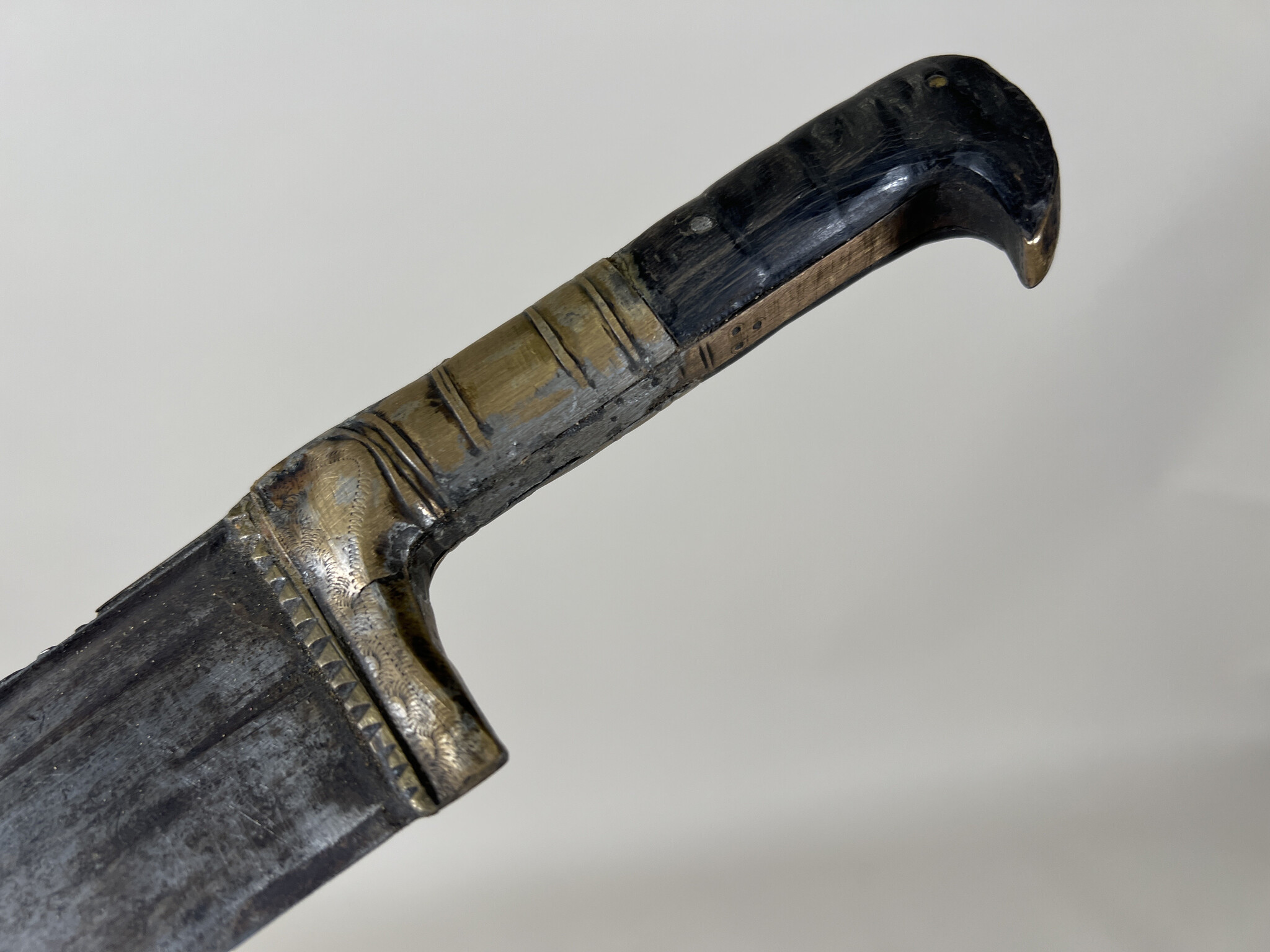 Antique Original Afghan Khyber Waziri knife dagger pesh kabz , karud, choora, pesh kabz 19th to 20th century, T shaped blade, No: MS234/61