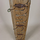 90 cm antique  Coat and hat Rack with 5 wrought iron hooks  Nuristan Afghanistan  No:4