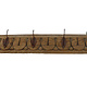 90 cm antique  Coat and hat Rack with 5 wrought iron hooks  Nuristan Afghanistan  No:4