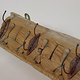 90 cm antique  Coat and hat Rack with 5 wrought iron hooks  Nuristan Afghanistan  No:4