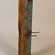 50 cm antique  Coat and hat Rack with 3 wrought iron hooks  Nuristan Afghanistan  No:6