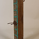 50 cm antique  Coat and hat Rack with 3 wrought iron hooks  Nuristan Afghanistan  No:6