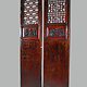 zwei Sück 225x50 cm Antik Massiv Holz handgefertigt und handgeschnitzte Tür zimmertür Schiebetür Scheunentor Zimmertüre Innentüre türplatte  aus JAPAN