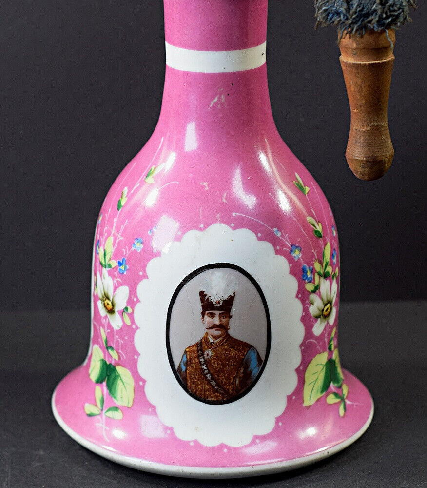 Antike orientalische Porzellan Wasserpfeife (Huqqa) Persien um 1900