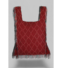 antik Kelim PFERDEDECKE, Turkmenistan, Stamm der Yomud, Wolle, gesticktes Dekor - IT