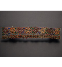 305x60 cm Antique Indian embroidered Toran wall hanging from India