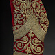 Velvet and Gold Embroidered Dress from Hazara red